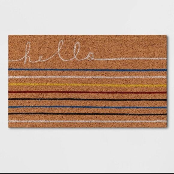 Hello Coir Door Mat from Room Essentials - Picture 1 of 6